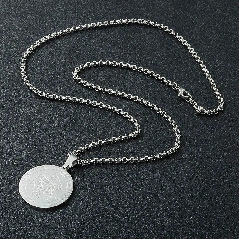 Колье чокер из нержавеющей стали с кулоном в виде ангела 60 см|stainless steel necklace|steel