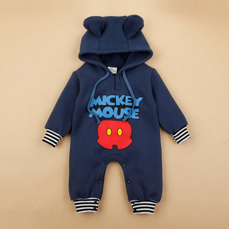 Новая зимняя одежда для маленьких мальчиков милые комбинезоны 1 предмет Детский