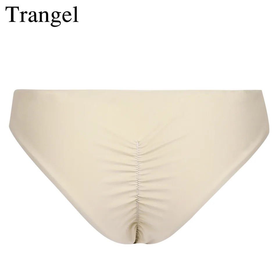 Trangel Новый 2019 Bikini Bottom пикантные однотонные Цвет Плавание шорты одежда женский