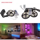 5-10 м Светодиодная лента 5050 2835 5630 SMD гибкая RGB светодиодная лента e лента 12 В постоянного тока + адаптер питания + пульт дистанционного управления полный комплект для кухни