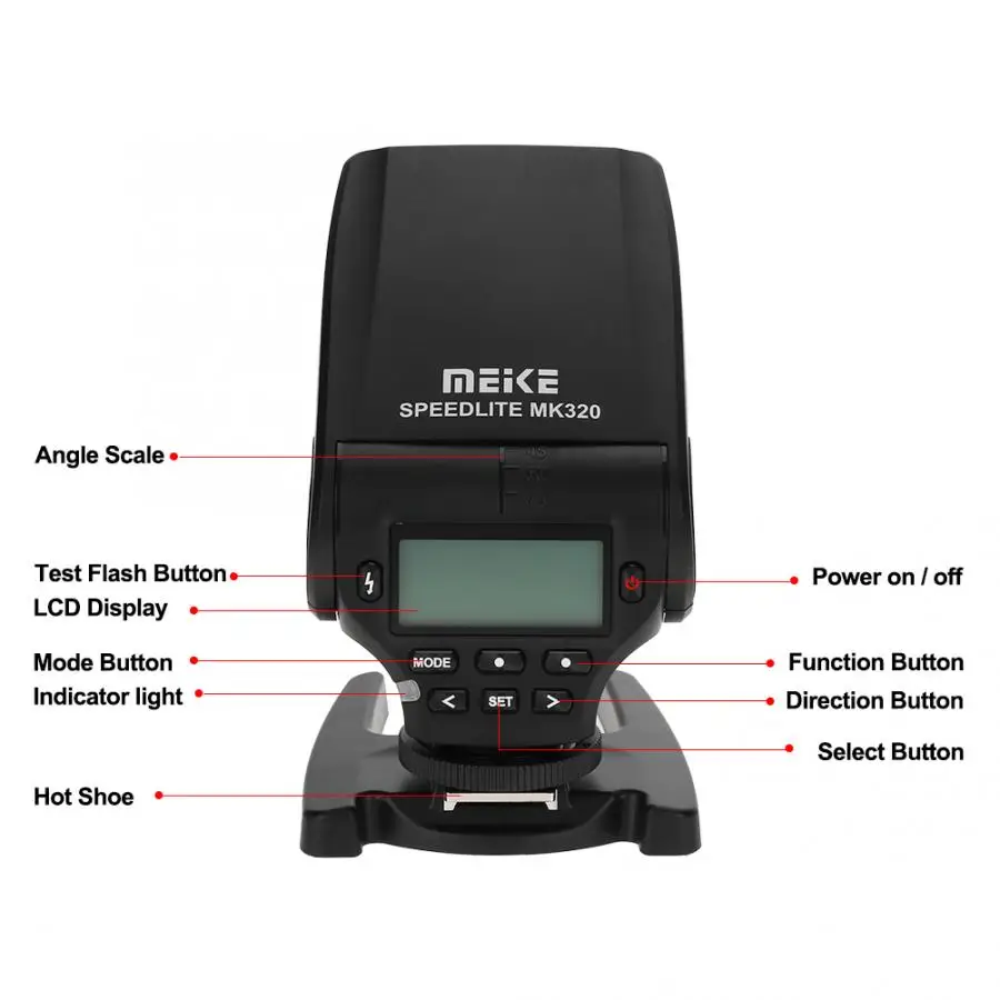 Вспышка Meike MK320-P Speedlite для DSLR камер Panasonic Olympus аксессуары фотосъемки | Электроника