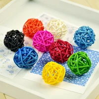7pcslot colorful rattan wicker balls baby kids toys ball for photo studio accessories diy decoration photography props ornament
