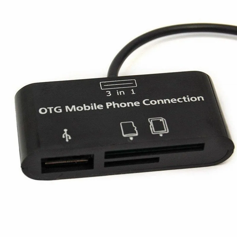 Адаптер Ascromy 3 в 1 для кардридера SD MMC TF OTG комплект подключения USB Meizu m3s m3 Note U10 U20 M5 M5s