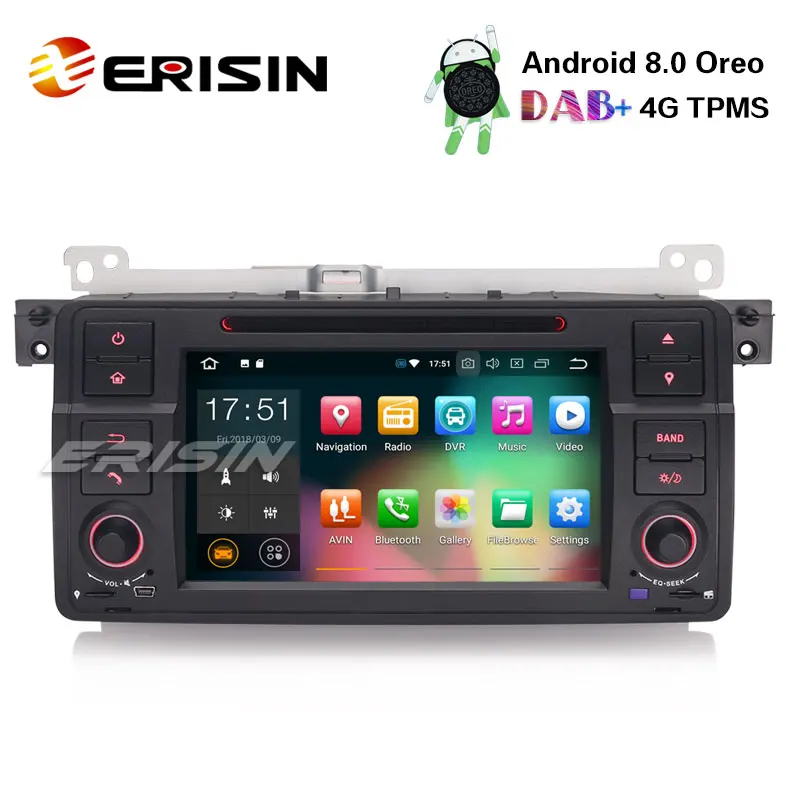 Erisin ES7862B 7 &quotAndroid 8 0 автомобиля gps навигации Системы DAB + 4G Радио DVD плеер для BMW E46 Rover