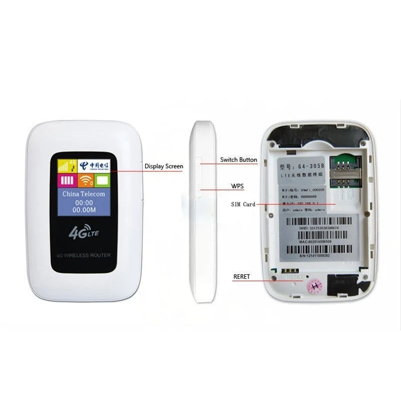 4G LTE FDD TDD CAT4 150 Мбит/с высокая скорость загрузки 2100 мАч долгое время работы