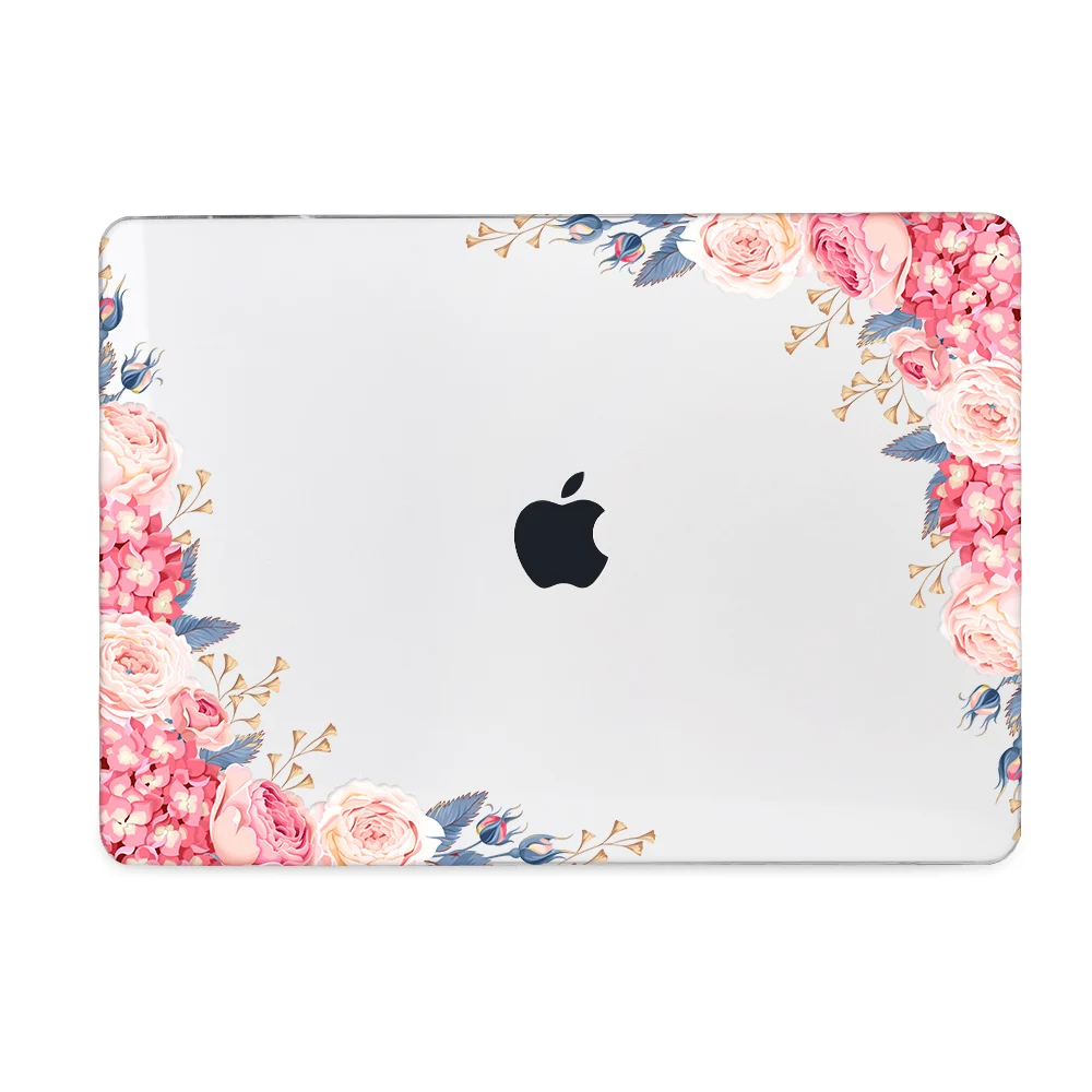Чехол с кристальным принтом с клавиатурой, Защитная пленка для экрана для MacBook A1932 Air Pro retina 12 13 15 Touch Bar A1989 A1990