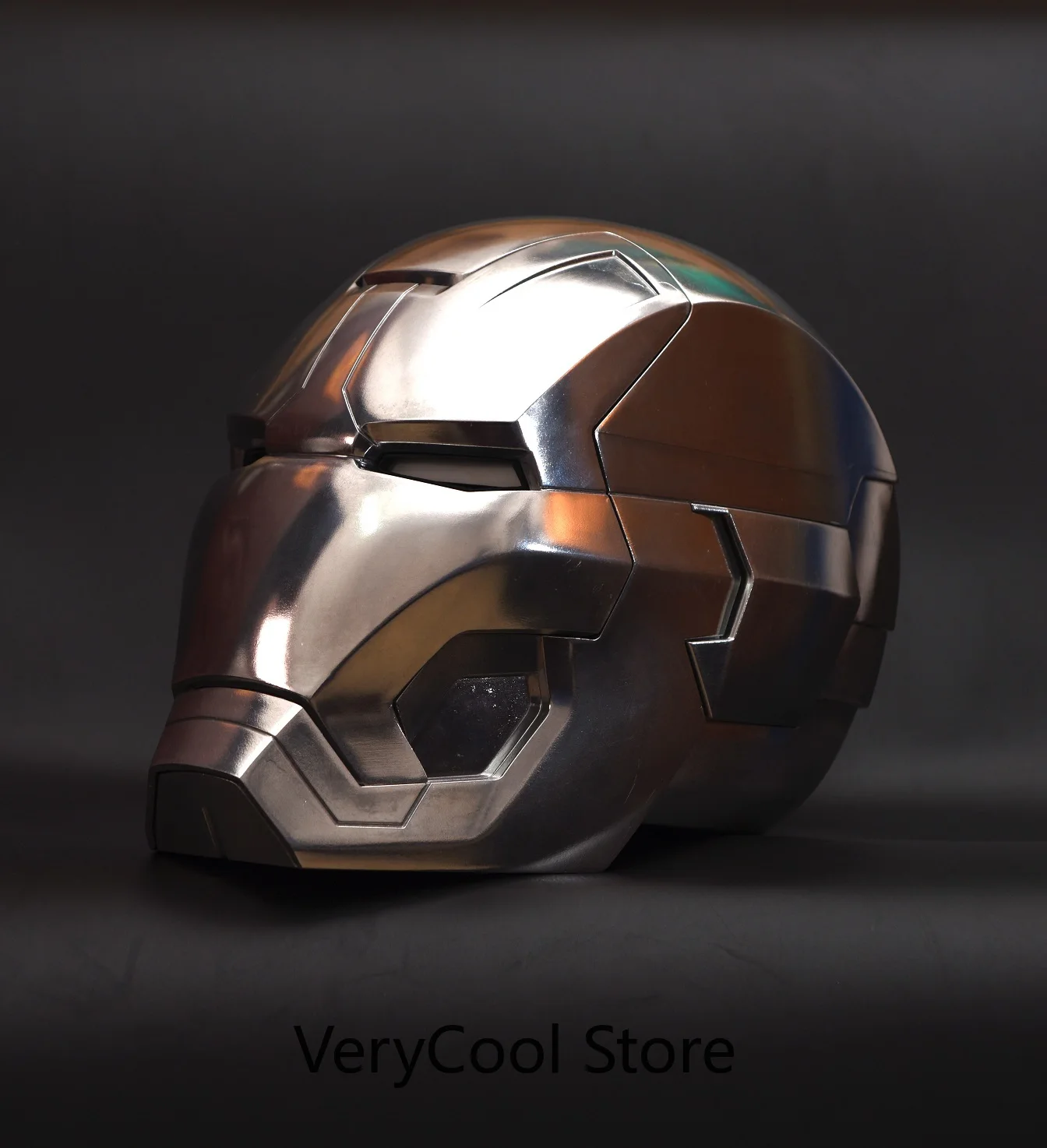 [Remote Version] CATTOYS 1/1 All Metal Made Iron Man MK42 Mark42 Helmet Motorized Version CATTOYS MK42 Silver Color