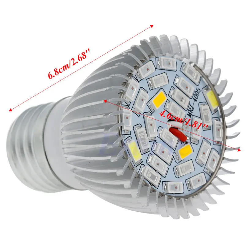 

Full Spectrum 8W E27 LED Grow Light Kit Hydroponics Plant Veg Flower Lamp Blub #K4U3X#