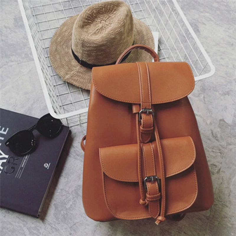

Fashion Women bag brand Designed Big Backpack for Teenager Drawstring School Book Satchel Shoulder Bag PU Leather Casual mochila
