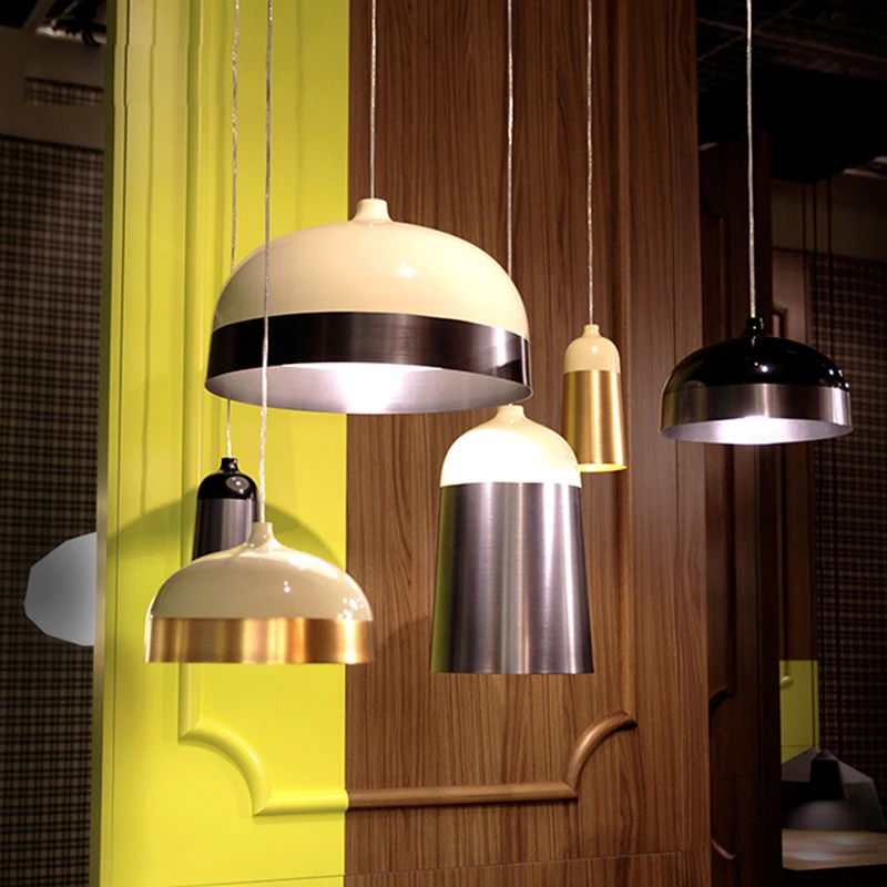 Современное Черное и Золотое освещение для помещений кухонная алюминиевая