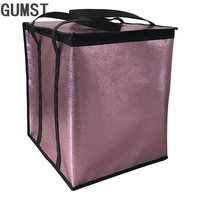 non woven big cooler bag foldable large insulated bag portable cooler box food packing container lunch bags thermal ice pack
