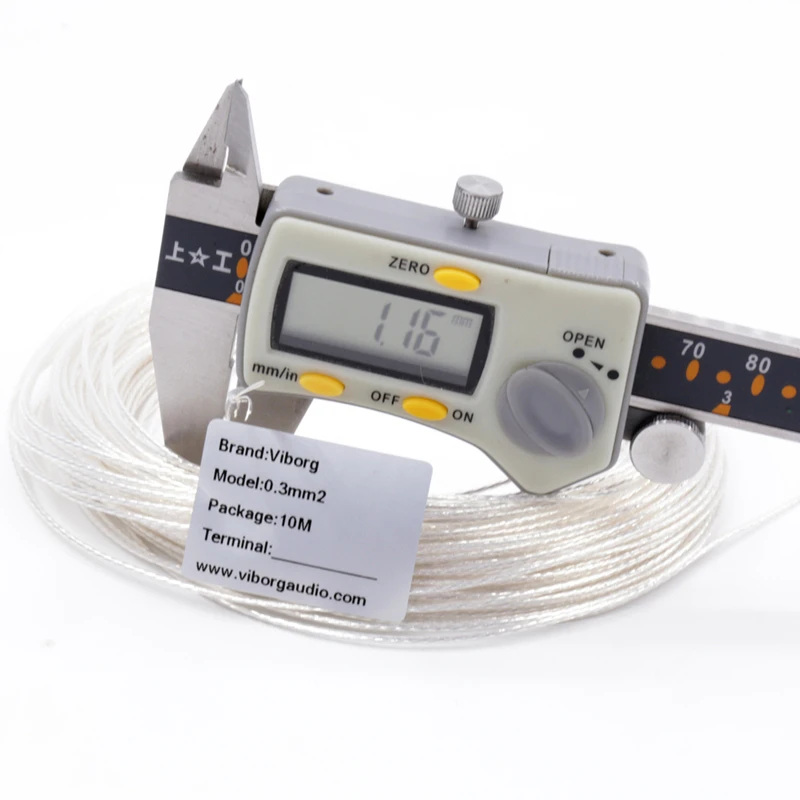 10 м Hifi audio DIY OCC медный посеребренный 6N сигнальный кабель 0 3 мм квадратная