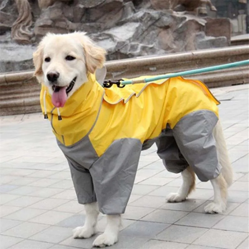 2019Pet Rain Coat Solid Hooded Raincoat Waterproof Puppy Dog Jumpsuit Fashion Outdoor Useful Clothes Apparels20E | Дом и сад