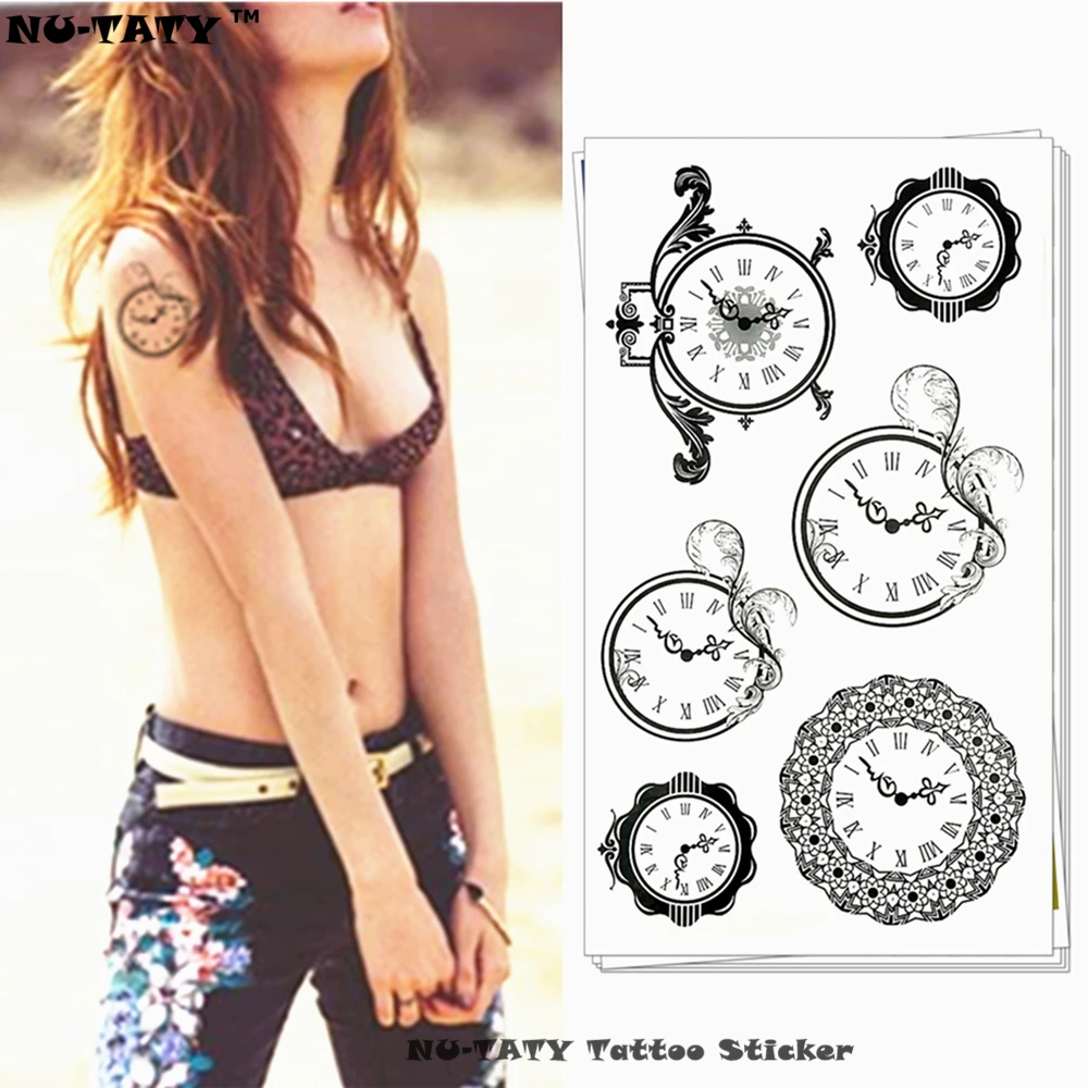 Временная татуировка Wise Time Circle Nu-TATY временная на руку флеш-наклейки 17*10 см