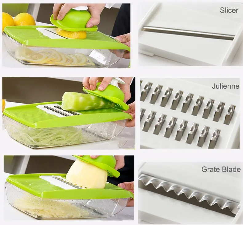 Мандолина Slicer руководство овощерезка с 5 лезвий многофункциональная картофель