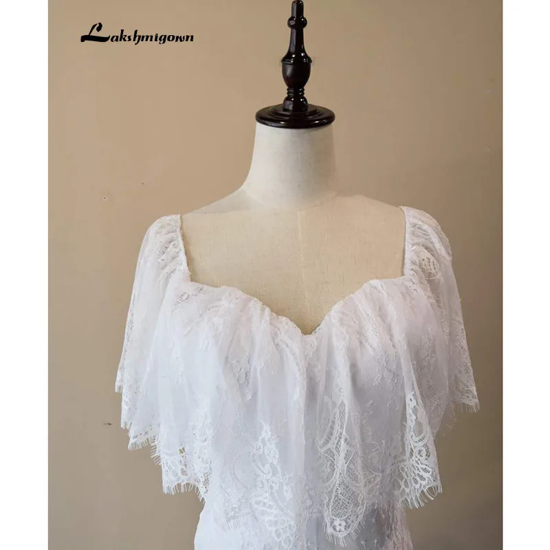 Vestido De Noiva кружевной пляжный Boho свадебный наряд с открытой спиной белые свадебные