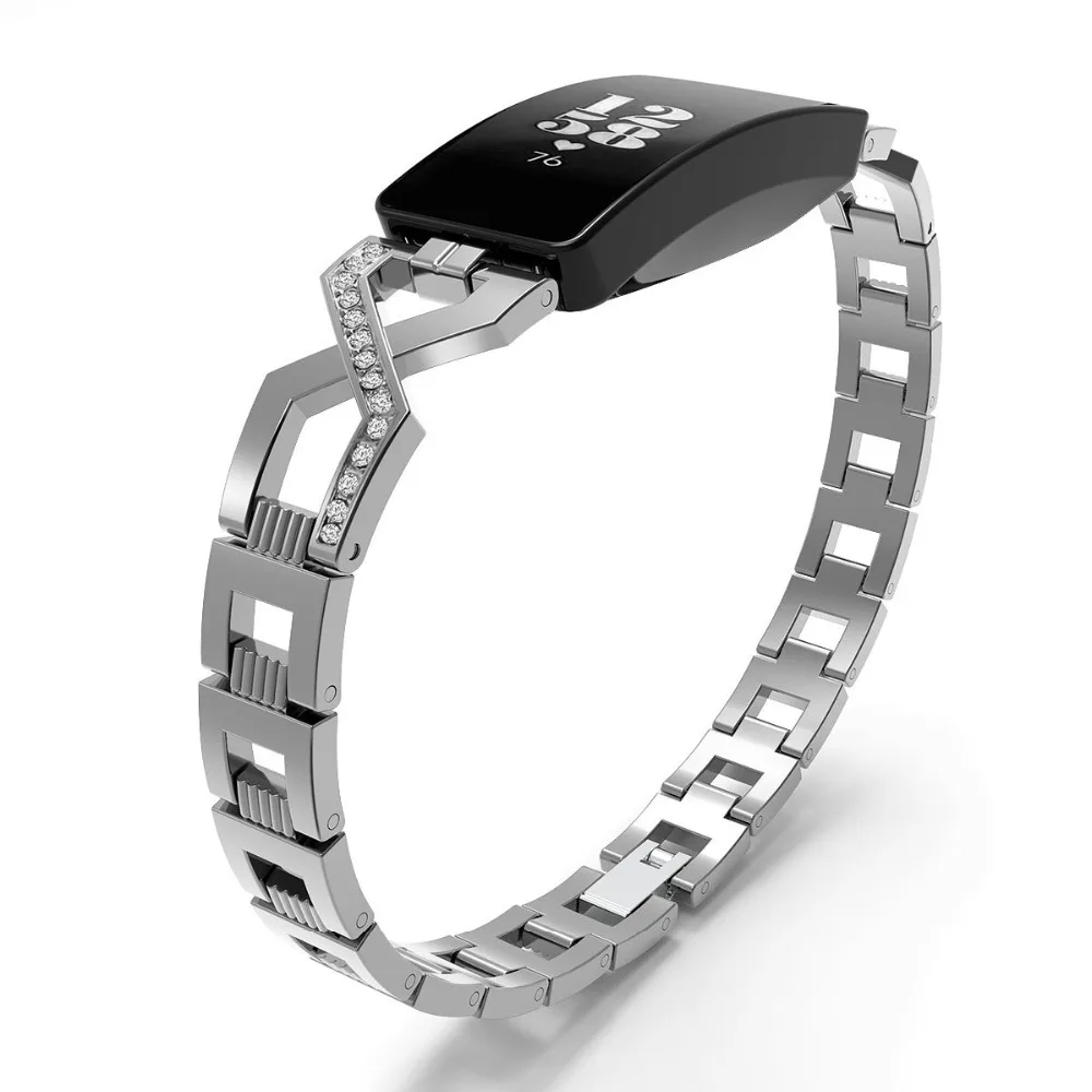 Защитная пленка 2 в 1 для браслета Fitbit Inspire Band металлический сменный наручный