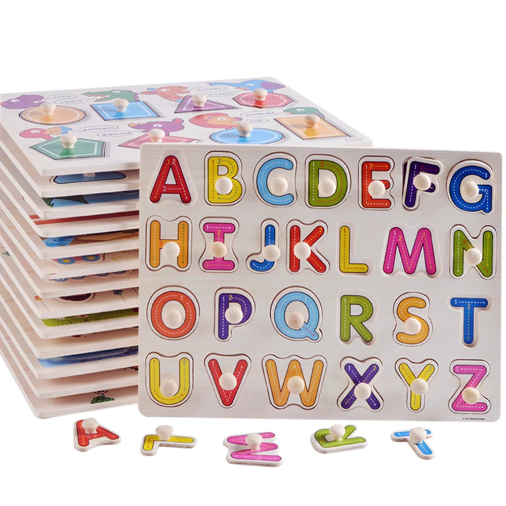 

Montessori Wooden Letter Alphabet Sudoku Puzzle for Children Kids Learning Educational Pazzle Toy Puzle Game Puzzel Dropshipping