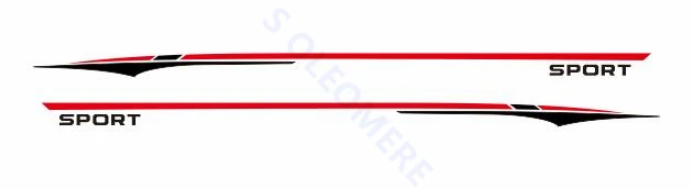Red-black Спорт огонь линии талии полосы автомобиля Стайлинг тела индивидуальная наклейка авто двери боковые виниловые Стикеры для декора для KIA Mohave Borrego - Название цвета: Red-black