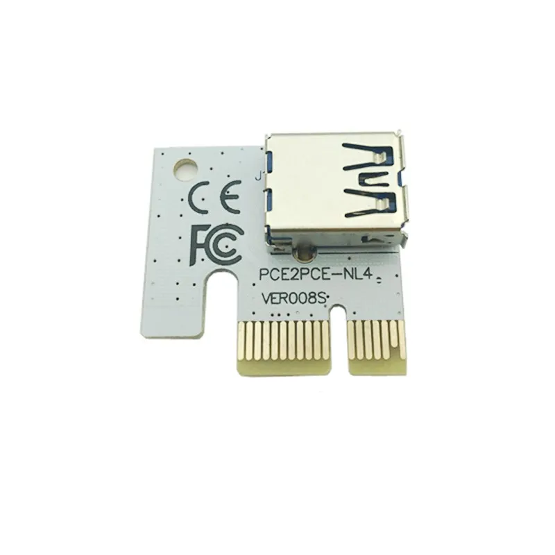 Новинка PCI-E Riser 008 Express 1X 4x 8x 16x расширитель PCI E USB 008S адаптер SATA 15pin для биткоина