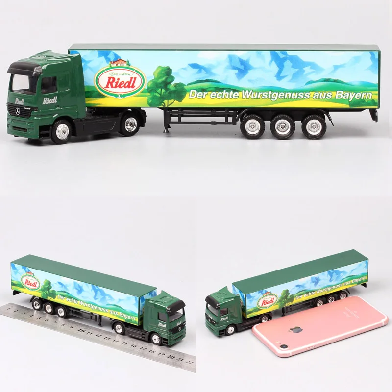 1/87 Scale Mini Small Germany Advertising AD Media container Cargo trailer tow Truck Diecasts& Toy Vehicles model Cars souvenir