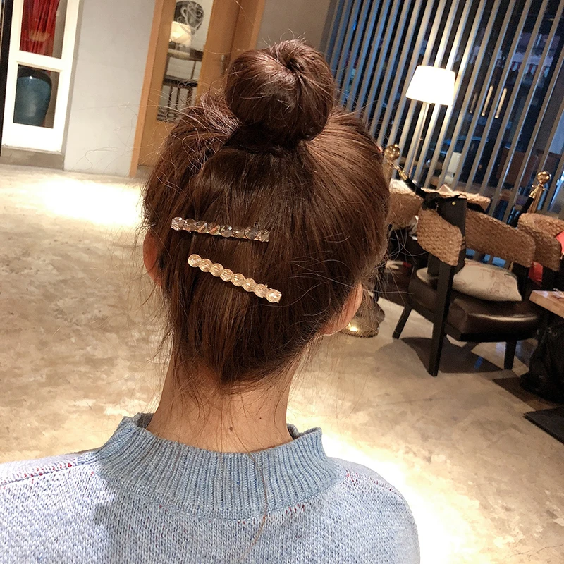 

Hairpin Pin Gift Hair Accessories Bobby Crystal Hair Clip Barrette Women Acrylic