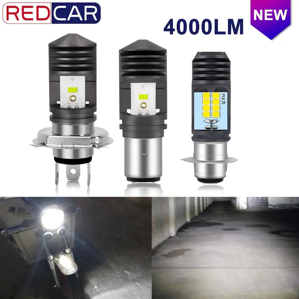 H4 Led rcycle H6 BA20D Led P15D H6W Canbus 4000LM лампы для передних фар, фары дальнего и ближнего света для мотоцикла, противотуманные фары 12 в 24 в 6000 К