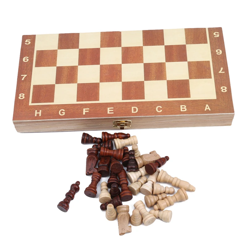 

Wooden Internation Chess Pieces Board Games Portable Board Children Party Games Toys For Children