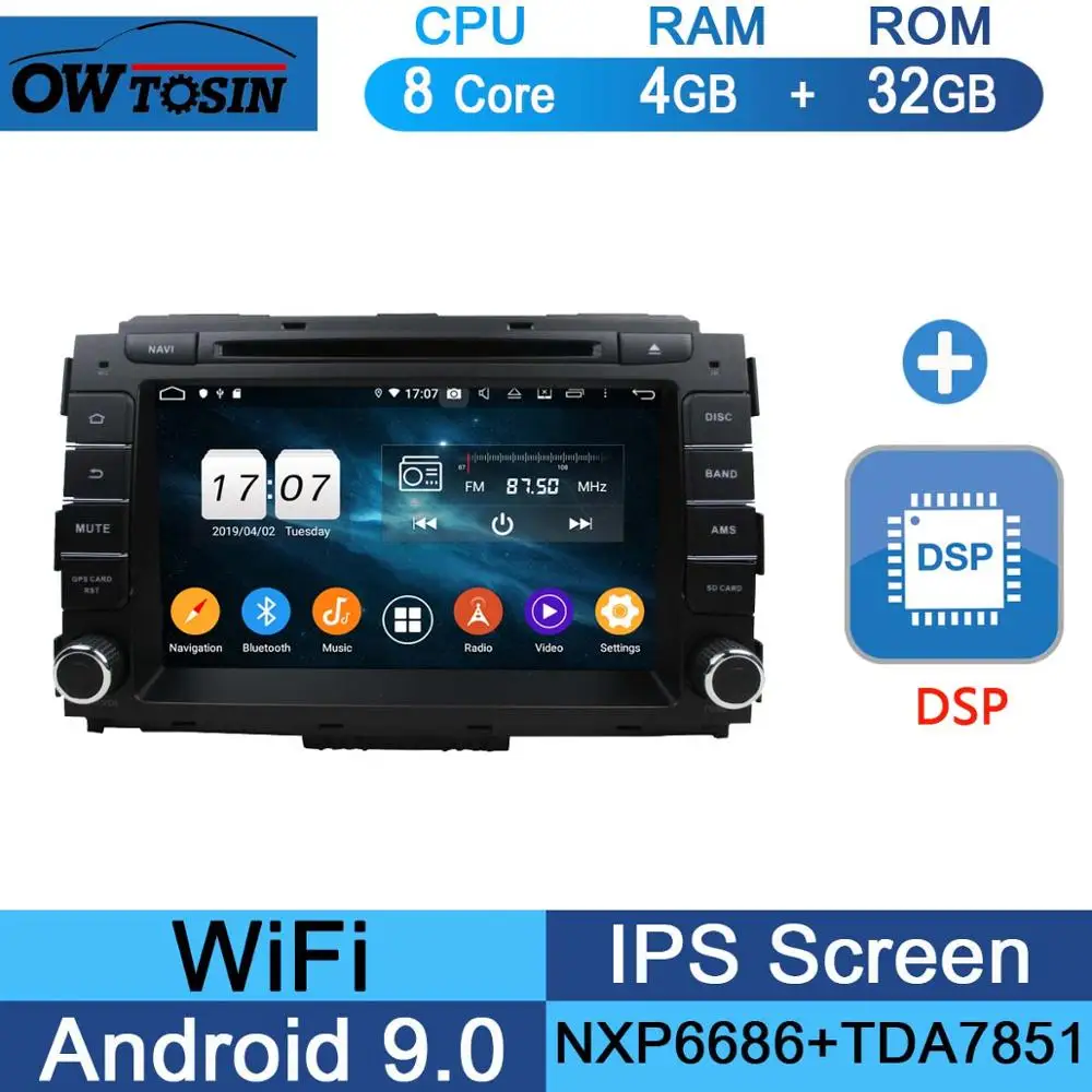 32G DSP " ips 1920*1080 8 ядерный 4 Гб ram+ 64 ГБ rom Android9.0 автомобильный dvd-плеер для KIA Carnival DSP радио gps Parrot BT - Цвет: 32G DSP