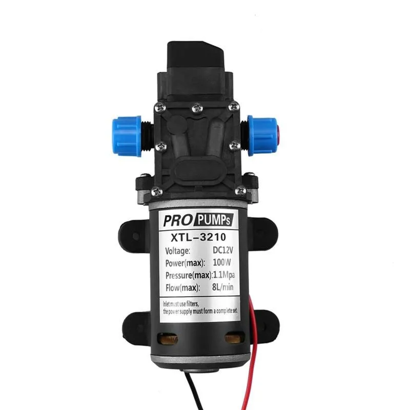 12V 100 Вт высокой мощности Давление крыльчатки водяного насоса 160Psi 8Lpm караван