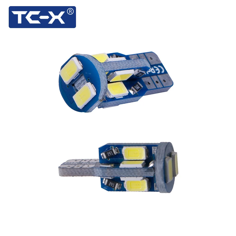 TC-X 2 пары t10 w5w led передние габариты подсветка салона номера лампочки для авто