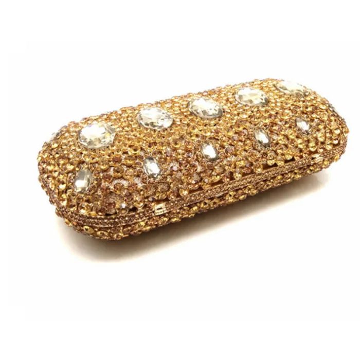 

Luxury gold Crystal diamond Evening Purse Handcraft Rhinestones Party Clutch Bags Soiree Sac Pochette Women Wedding Bride Pouch