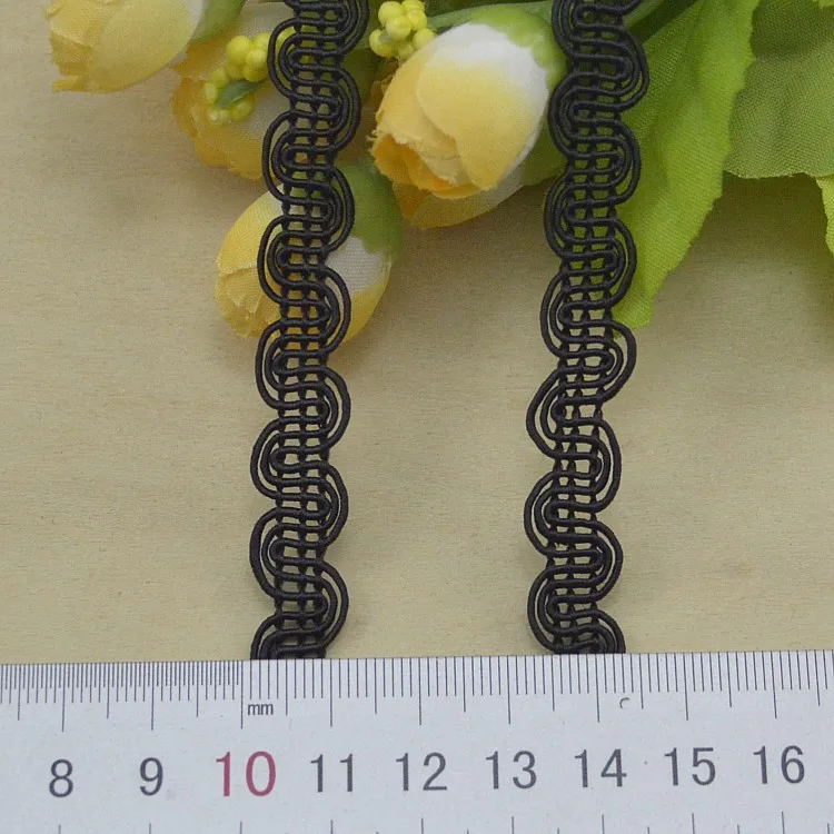 Самая дешевая 100 метров Золотая волнистая лента для шитья слиток обрезки одежды