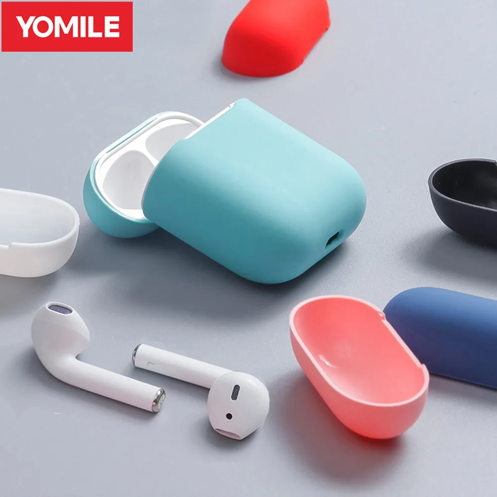 Оригинальный фирменный мягкий жидкий силиконовый чехол для Apple AirPods 1 2 наушников