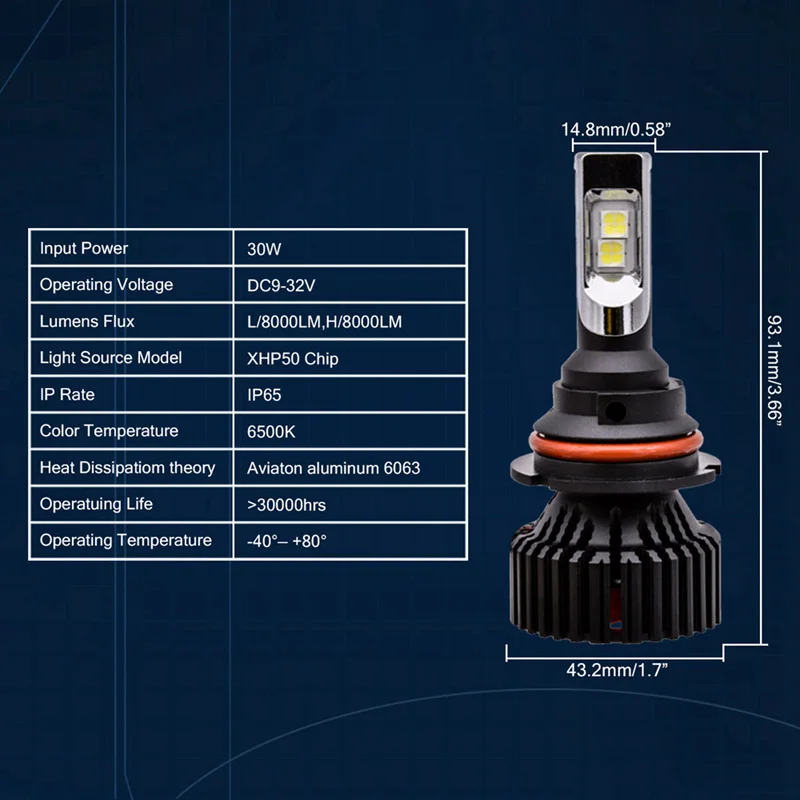 Katur 1 пара 9007 HB5 светодиодный автомобильный противотуманный светильник проектор