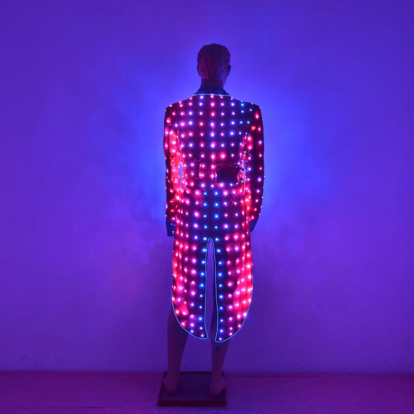 Светящиеся костюмы со светодиодной подсветкой для мужчин одежда карнавала бала