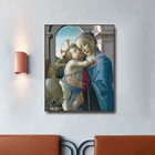 Холсте  с младенцем с ангелом  Сандро Боттичелли плакат картины маслом печать фоновая фотография в стиле ретро художественные фотографии украшения дома росписи
