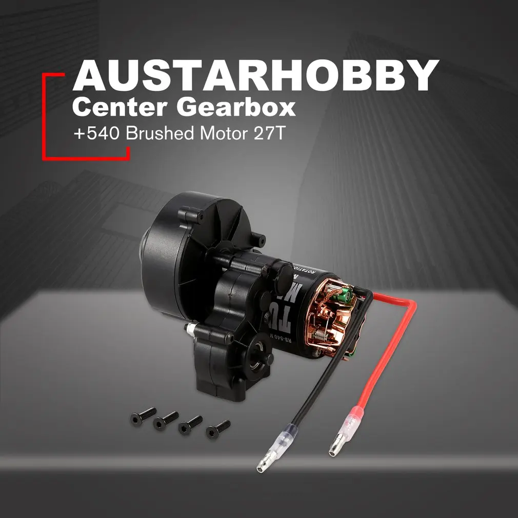 Austarhobby центр передач+ 540 коллекторный мотор 21 T 27 T 35 T 45 T 55 T для 1:10 RC Рок Гусеничный автомобиль SCX10 D90