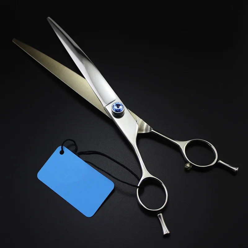 Professional left hand Japan steel 8'' Two-tailed Pet dog grooming shears hair scissors pet cutting berber hairdressing | Красота и