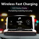 Проектор навигации HUD с высоким разрешением, держатель беспроводного зарядного устройства для Samsung Galaxy S9, S8, S7, для iPhone X, 8, XS