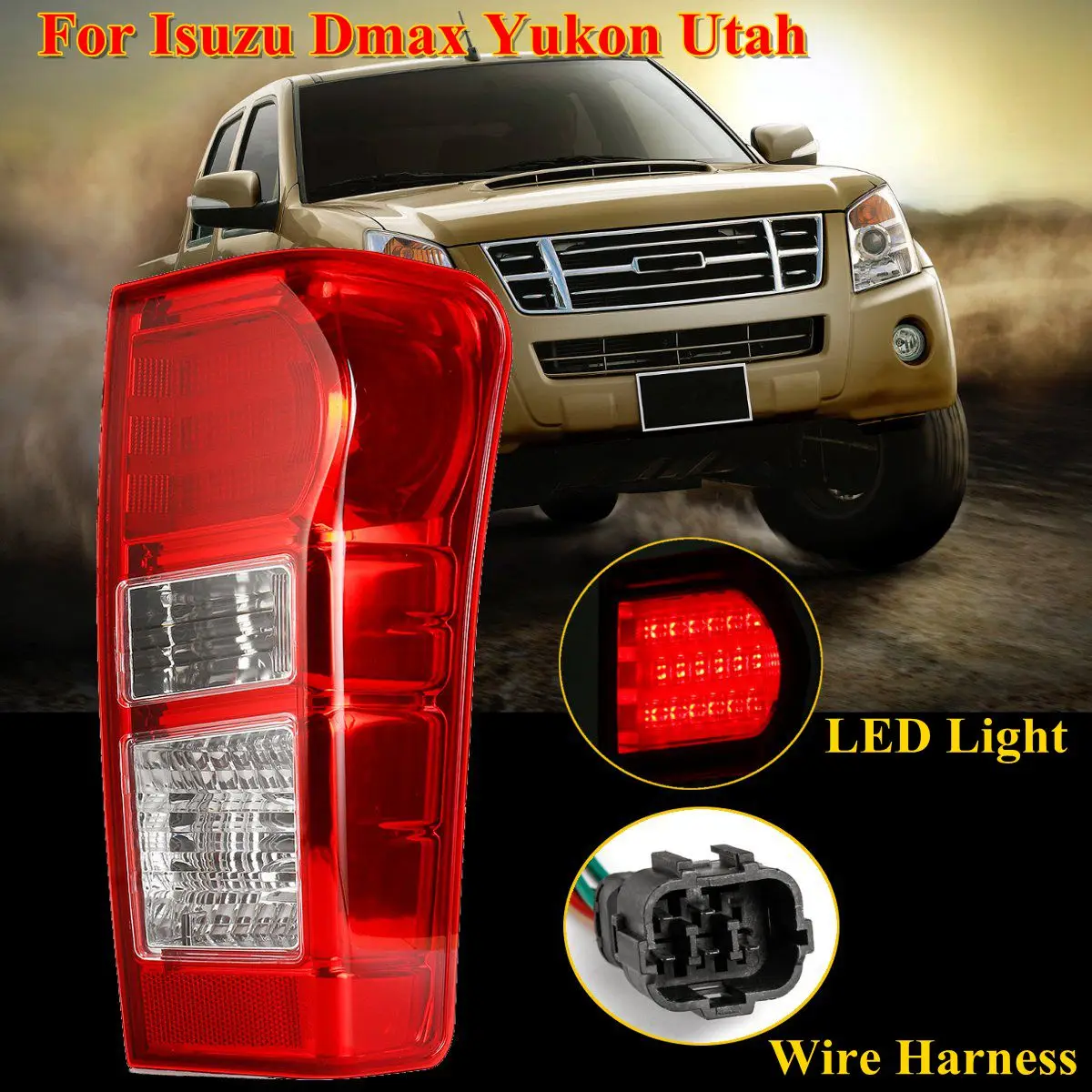 Right Side Для Isuzu Dmax Yukon Юта 1 пара светодиодные задние светильник задний тормоз лампа левой и правой стороны 2012 2013 8961253983 - Цвет: Right Side