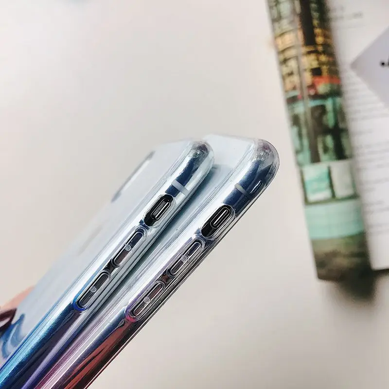 Ультратонкий Мягкий ТПУ градационный чехол для iPhone X XR XS MAX Pretty прозрачный