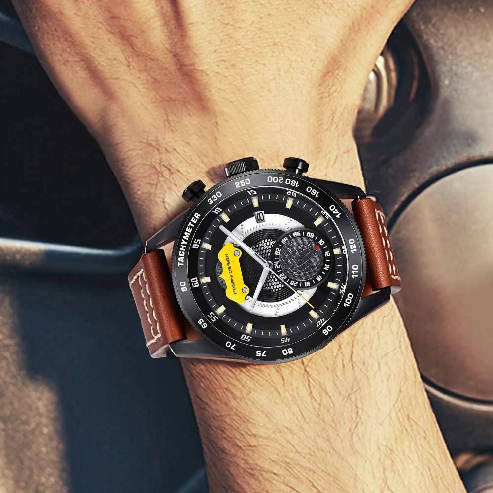 Элитный бренд PAGANI Дизайн Хронограф Спортивные часы Для мужчин Reloj Hombre полный