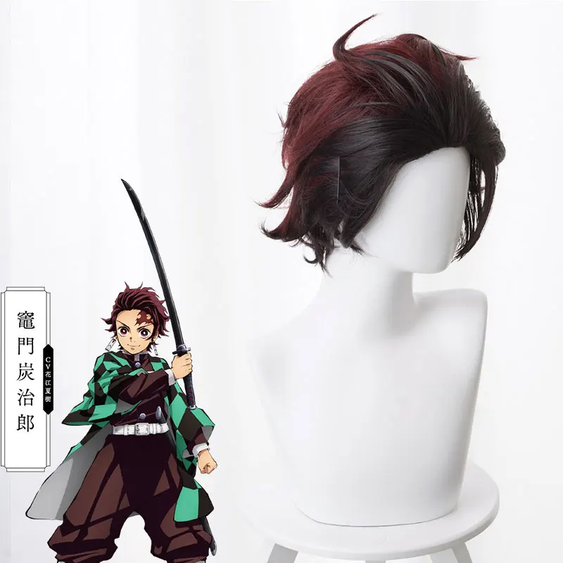 Nezuko Tanjirou Kamado парики демон Slayer Kimetsu no Yaiba Косплей зенитсу агатсума золотые короткие