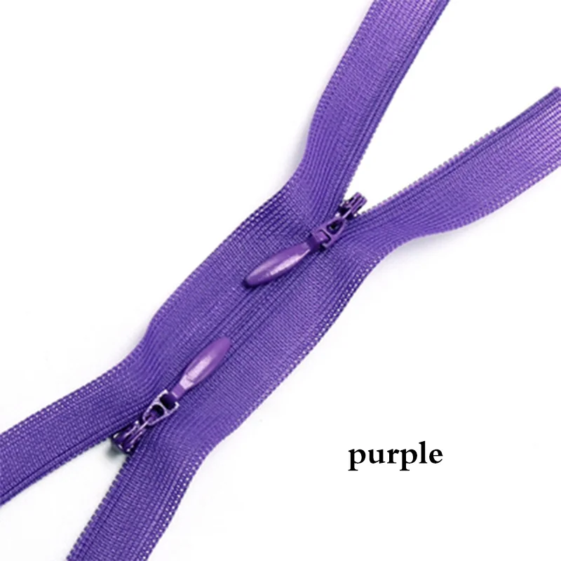 purple 10 шт. детская одежда с двойной головкой, невидимая молния, 60 см, длинное летнее платье, платье для грудного вскармливания, рюкзак - Цвет: purple