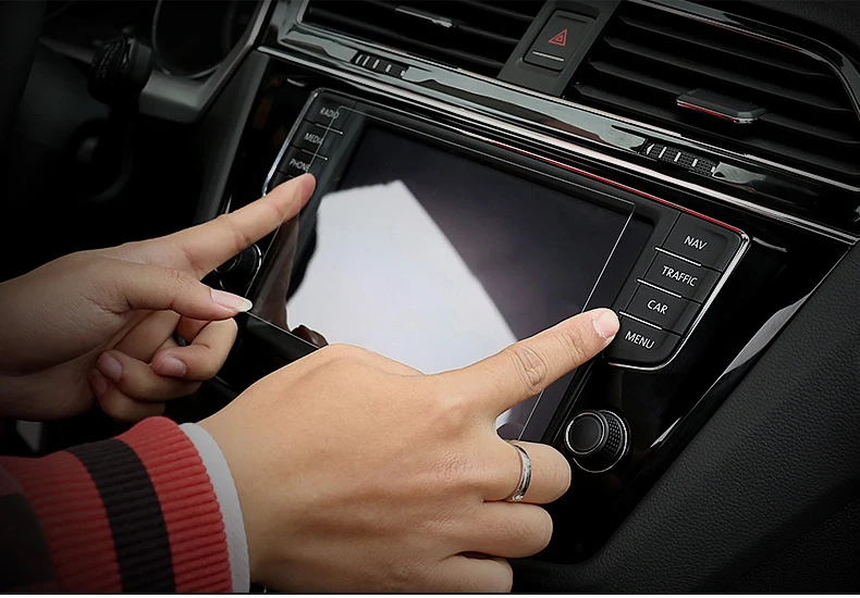 Автомобильная навигация gps экран стекло сталь защитная пленка для Volkswagen VW Tiguan MK2 контроль наклейка на ЖК-экран