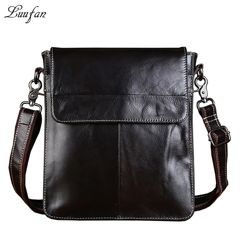 Винтажная темно-коричневая сумка через плечо из вощеной кожи сумка-мессенджер