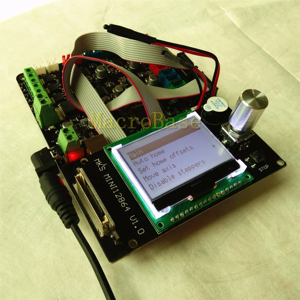 MKS база Встроенная Материнская плата + MINI12864LCD панель DIY Набор для начинающих ramps 1 4