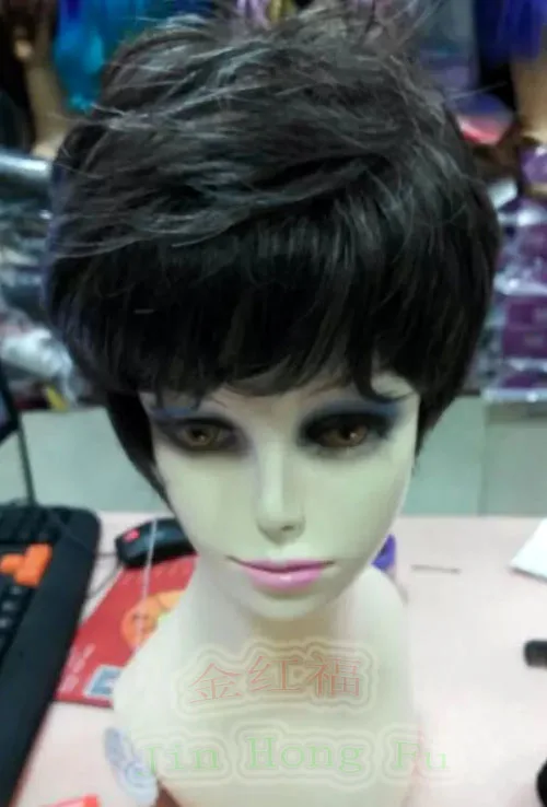 Бесплатная доставка Жаропрочных Cosplay партии ****** ФЕЯ Короткие черные Прямые