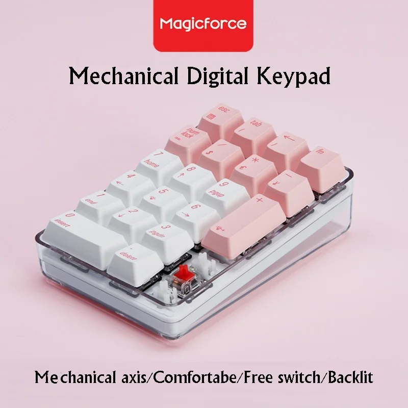 

All New Magicforce Crystal 21 Key USB Wired Mechanical Keypad External Financial Digital Keyboard Cherry,Gateron Mechanical Axis